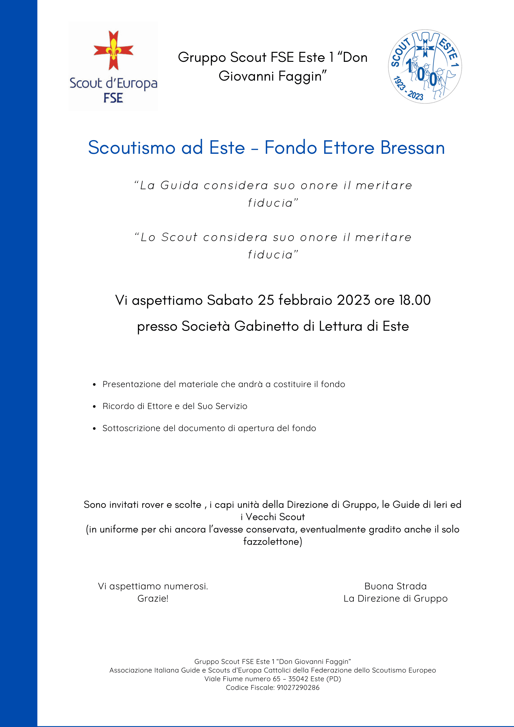Invito Inaugurazione Fondo